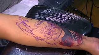 Heath Ledger FREE TATTOO WINNER  time lapse [upl. by Eyde866]