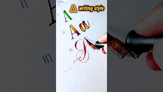 A letter writing style ✒️A calligraphy writing shorts youtube trend art viral creative [upl. by Linker]