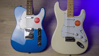 Telecaster VS Stratocaster  Fender Squier Affinity [upl. by Munster]