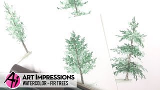 Ai Watercolor  Fir Trees [upl. by Aliehc859]