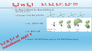 유기화학 Ch7 Haloalkane 과 친핵성 치환반응 PART4SN2 vs SN1 [upl. by Aisan]