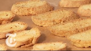 Savory Cheddar Biscotti  The New York Times [upl. by Zeret688]