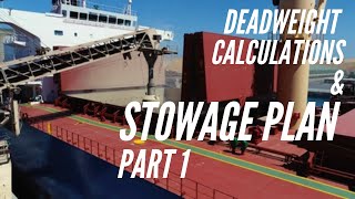 Deadweight Calculation and Stowage Plan  Bulk Carriers  Part 1  Simple explanation [upl. by Eenitsed]