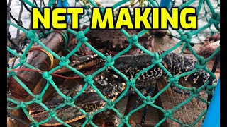 How To Make A Fishing Net  How to tie and repair a basic net for fishing [upl. by Noivad]