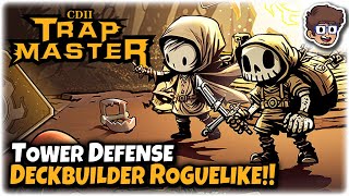 SURPRISINGLY Good Tower Defense Deckbuilder Roguelike  Lets Try CD 2 Trap Master [upl. by Neevan]