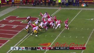 Nick Allegretti BIG MAN TOUCHDOWN vs Steelers  2022 NFL Playoffs [upl. by Thormora]