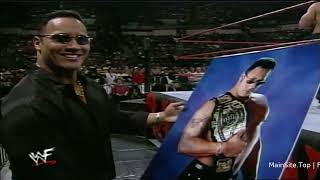 The Rock gives out gifts February 16 1998 WWF Raw [upl. by Okimat746]