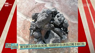 Meteorite di San Valentino frammenti su un balcone di Matera  Oggi è un altro giorno 22022023 [upl. by Attekram]