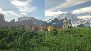 SEUS Renewed 101 vs SEUS Renewed E2 Minecraft Shader Comparison [upl. by Ydnis]