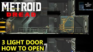 Metroid Dread 3 Light Door  How to Open amp Where to find Wide Beam  Three Dot Door [upl. by Warder]