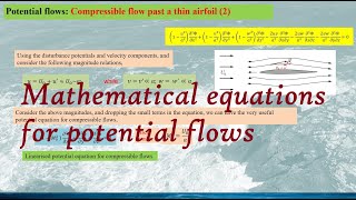 Aerodynamics Inviscid Potential flow theory the Mathematical Equations for potential functions [upl. by Olimpia]