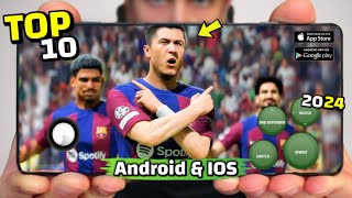 Top 10 Best New Football Games For Android And IOS in 2024  High Graphics OnlineOffline [upl. by Llebana111]