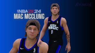 Mac McClung Face Creation NBA 2K24 [upl. by Meluhs]