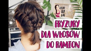 4 fryzury dla włosów do ramion warkocze [upl. by Llenrac564]