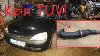 Auspuff kaputt  Schnelle und günstige Reparatur  Opel Corsa C Flexrohr Wechseln [upl. by Lramaj344]