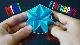 How to Make Mini Origami Fireworks Transforming Star Spins Forever [upl. by Jermayne570]