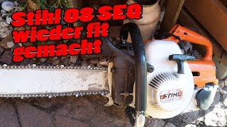 Stihl 08 S wieder zum Leben erwecken  vom Vergaser bis zur Kupplung [upl. by Harness]