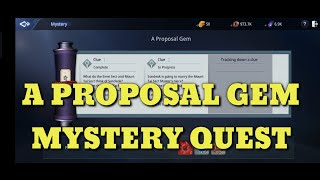 MIR4 A Proposal Gem MYSTERY QUEST  SUPER FAST GUIDE HOPE YOU LIKE [upl. by Occor140]