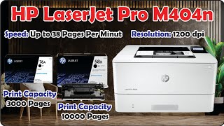 HP LaserJet Pro M404n Unboxing and Review [upl. by Kcaz]