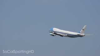 Air Force One VC25A 929000 Departure from LAX 24L [upl. by Ennagem]