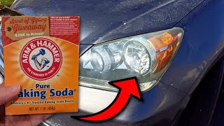 Will BAKING SODA clean your FOGGY HEADLIGHTS [upl. by Gusella]