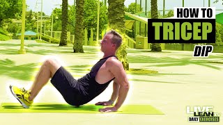 How To Do A TRICEP DIP ON THE FLOOR  Exercise Demonstration Video and Guide [upl. by Ytissahc]