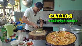 How to cook CALLOS  Beef tripe recipe [upl. by Bergstrom42]