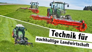 Technik für nachhaltige Landwirtschaft  BB Umwelttechnik Kammschwader und Doppelmessermähwerk [upl. by Arodoet]