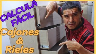 😎COMO CALCULAR las MEDIDAS🔨Para INSTALAR Las CORREDERAS amp CAJONES en MUEBLES 🚀FÓRMULA FÁCIL💪 [upl. by Aesoh830]