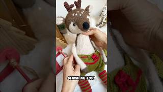 My Christmas knitted reindeer 🦌🎄 knitting patterns are available 🔥 [upl. by Shargel]