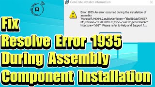 Fix Error 1935 During Assembly Component Installation Easy Tutorial [upl. by Russo]