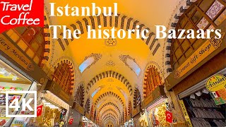 ISTANBUL Türkiye 🇹🇷  4K UHD  Walk with me in the old BAZAARS of ISTANBUL [upl. by Smailliw]