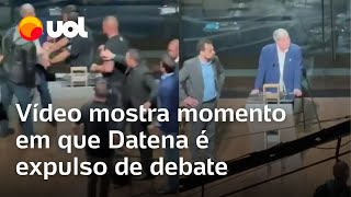 Datena x Pablo Marçal Vídeo mostra momento em que Datena é expulso de debate após cadeirada ao vivo [upl. by Ahlgren286]