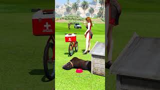 HULK SAVES DOGS TREADMILL FROM RED VENOM THIEF IN GTA V hulk gta5 shorts [upl. by Yanahc]