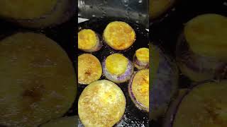 Baigan Bhaja Recipe shorts baiganbhaja cooking baigan recipe [upl. by Ttihw]