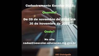 Cadastramento Escolar 2023 [upl. by Eniamor]