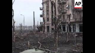 RUSSIA CHECHNYA GROZNY SPETSNAZ TROOPS ON PATROL [upl. by Laefar947]