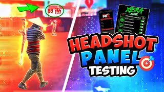 Testing Headshot Panel In Mobile Working Or Not  Trying Auto Headshot Panel Free Fire [upl. by Saxe]