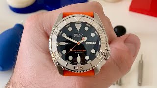 SKX007 Yacht Master Seiko YM Mod  Full Build Video svkwatchesae [upl. by Aicenev]