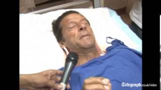 Imran Khan campaigns from hospital bed [upl. by Alyal]