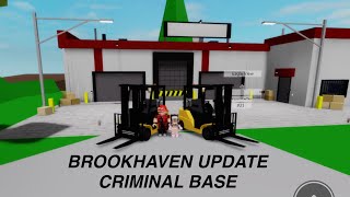 Roblox Brookhaven Update Criminal base [upl. by Eiramanel27]