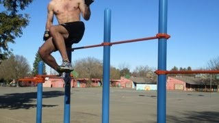 Big Air Muscle up Tutorial California Calisthenics [upl. by Notneb279]