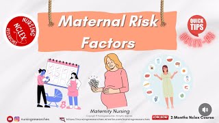 Maternal Risk Factors Maternity Nursing [upl. by Namlaz529]