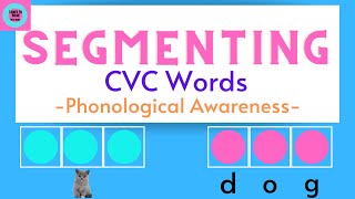 Segmenting  CVC Words  Phonological Awareness  Phonemic Awareness  Kindergarten  Preschool [upl. by Trovillion410]