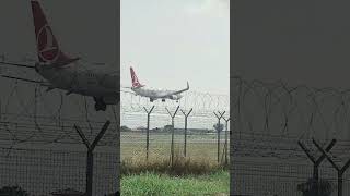 Turkish Airlines Boeing 737800  Landing at Naples Capodichino Airport  RWY 24 [upl. by Reeher305]