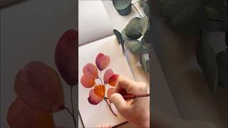 Eucalyptus aquarelle facile 🍂 aux couleurs d’automne 🍂 débutant [upl. by Atiker453]