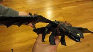 How To Train Your Dragon Giant Fire Breathing Night Fury Toy [upl. by Ennybor]