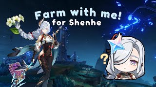 Build Shenhe with me  Cozy Genshin farming 🩵 [upl. by Winther]