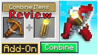 Minecraft Bedrock addon mod review Combine Items [upl. by Okomom300]