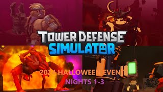 TDS Hexscape Event  Nights 13 on Easy mode completed Roblox  Tower Defense Simulator [upl. by Florin235]